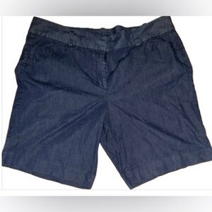 Ann Taylor Dark Denim Blue 10” shorts.